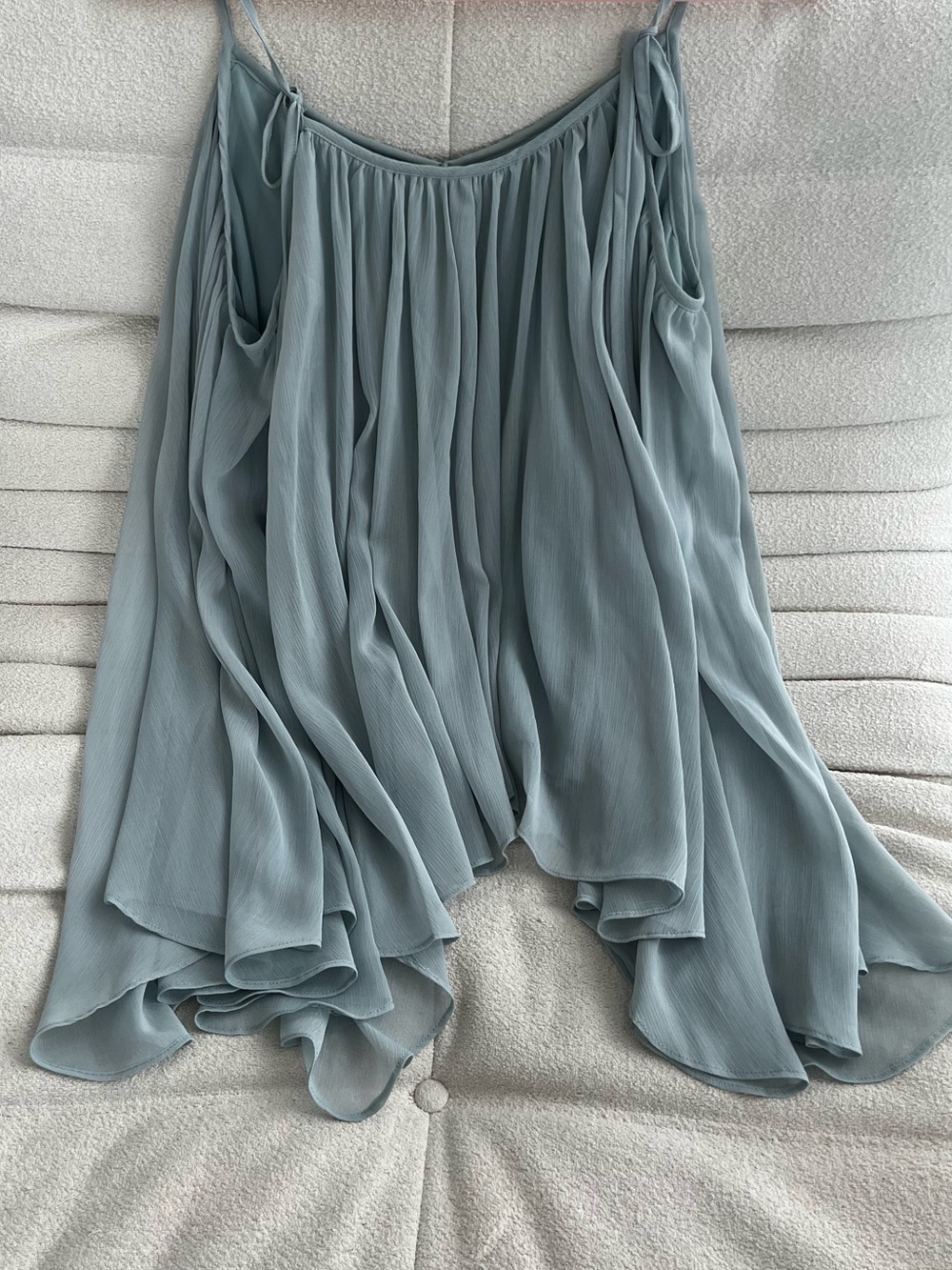 Light Blue Flowing Spaghetti-Strap Women's Top